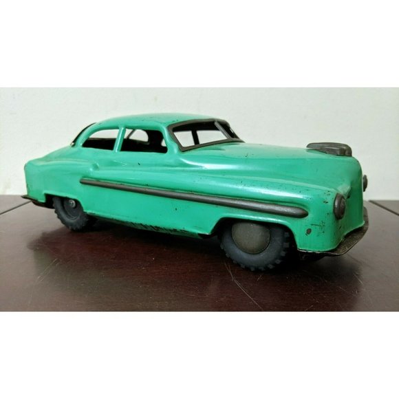 Vintage 1949 Tin Friction CADILLAC Coupe Metal green Toy Car Promo ULTRA RARE! - Picture 7 of 10